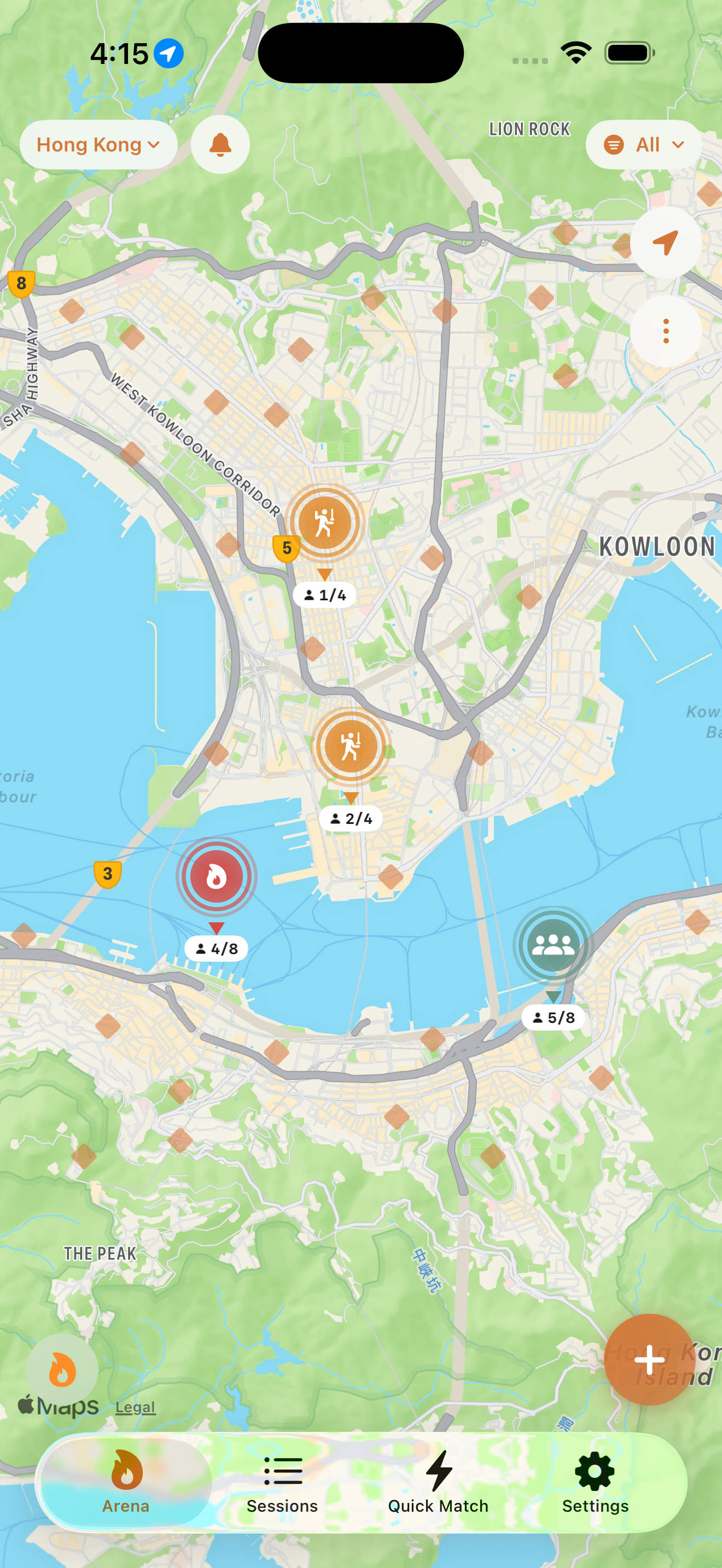 Live battle map