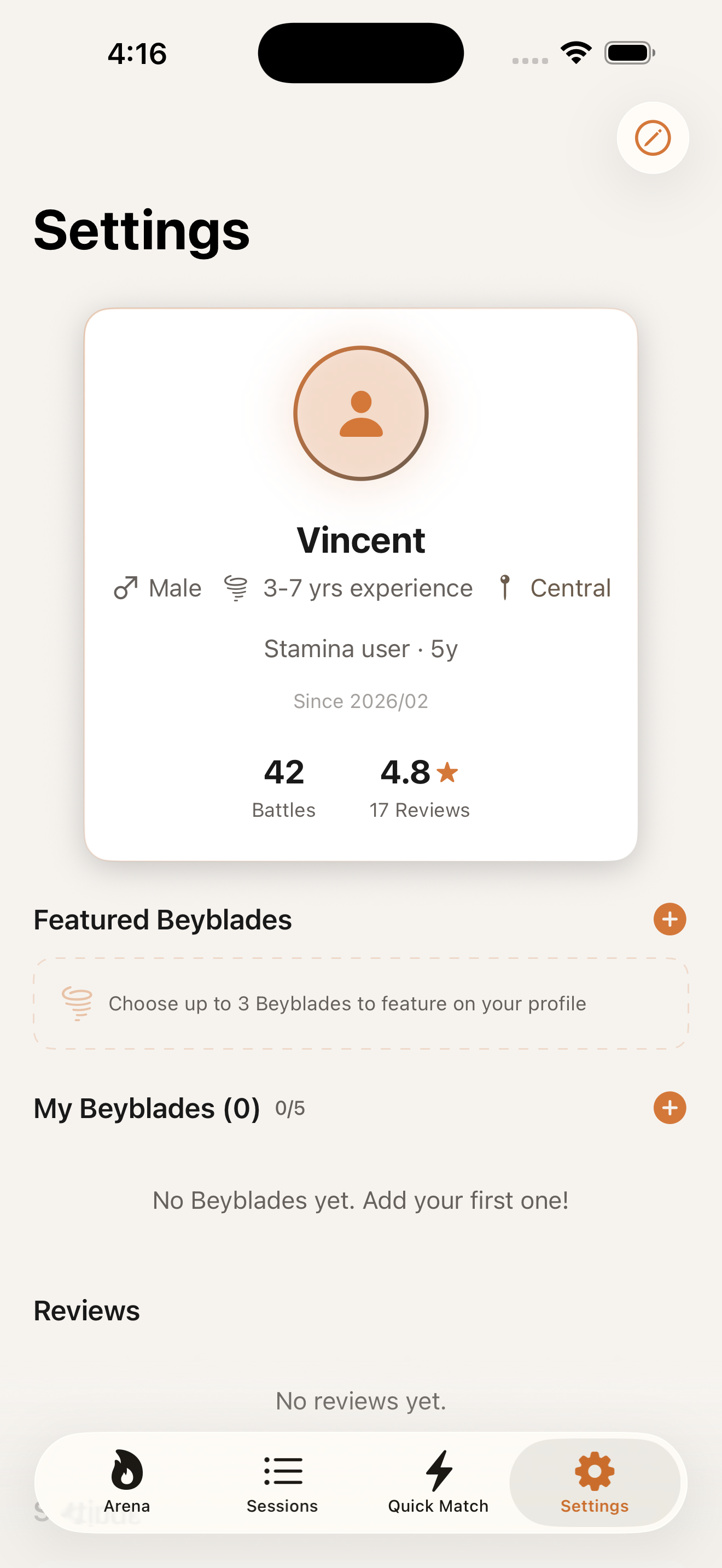 Player profile